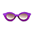 Óculos de Sol Gustavo Eyewear G10 1 na cor violeta e lentes cinza. - Imagem 1