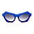 Óculos de Sol Gustavo Eyewear G138 1 em azul, hastes pretas e lentes cinza. - Imagem 1