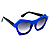 Óculos de Sol Gustavo Eyewear G138 1 em azul, hastes pretas e lentes cinza. - Imagem 2