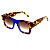 Óculos de Sol Gustavo Eyewear G64 1 em Animal Print e azul, hastes Animal Print e lentes marrom. Clássicos. Modelo Unisex - Imagem 3
