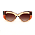 Óculos de Sol Gustavo Eyewear G13 8 em âmbar, laranja, vermelho, preto e marrom, hastes Animal Print e lentes marrom. Art Deco - Imagem 1