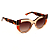 Óculos de Sol Gustavo Eyewear G13 8 em âmbar, laranja, vermelho, preto e marrom, hastes Animal Print e lentes marrom. Art Deco - Imagem 2