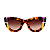 Óculos de Sol Gustavo Eyewear G48 1 em Animal Print, violeta e amarelo, hastes pretas e lentes cinza. Art Deco - Imagem 1