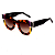 Óculos de Sol Gustavo Eyewear G48 1 em Animal Print, violeta e amarelo, hastes pretas e lentes cinza. Art Deco - Imagem 3