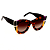 Óculos de Sol Gustavo Eyewear G48 1 em Animal Print, violeta e amarelo, hastes pretas e lentes cinza. Art Deco - Imagem 2