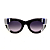 Óculos de Sol Gustavo Eyewear G48 8 em perto, azul, verde e prata, hastes pretas e lentes cinza. Art Deco - Imagem 1