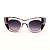 Óculos de Sol Gustavo Eyewear G48 9 em fumê, prata, marrom, violeta e preto, hastes marrom e lentes cinza. Art Deco - Imagem 1