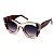 Óculos de Sol Gustavo Eyewear G48 9 em fumê, prata, marrom, violeta e preto, hastes marrom e lentes cinza. Art Deco - Imagem 3