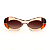 Óculos de sol Gustavo Eyewear G89 1 em âmbar, marrom, laranja, verde e amarelo, hastes pretas e lentes marrom. Art Deco - Imagem 1