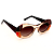 Óculos de sol Gustavo Eyewear G89 1 em âmbar, marrom, laranja, verde e amarelo, hastes pretas e lentes marrom. Art Deco - Imagem 2