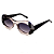 Óculos de sol Gustavo Eyewear G89 3 em fumê, prata e preto, hastes pretas e lentes cinza. Art Deco - Imagem 3