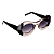 Óculos de sol Gustavo Eyewear G89 3 em fumê, prata e preto, hastes pretas e lentes cinza. Art Deco - Imagem 2