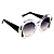 Óculos de Sol Gustavo Eyewear G61 8 em cristal, preto e branco, hastes pretas e lentes cinza. Art Deco - Imagem 2