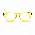 Óculos de Grau Gustavo Eyewear G47 3 em amarelo e hastes Animal Print. - Imagem 1