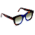 Óculos de Sol Gustavo Eyewear G57 1 em Animal Print e azul, hastes Animal Print e lentes cinza. Clássico - Imagem 2