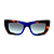 Óculos de Sol Gustavo Eyewear G79 2 em Animal Print e azul. Hastes Animal Print e lentes cinza degrade. Clássico - Imagem 1