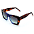 Óculos de Sol Gustavo Eyewear G79 2 em Animal Print e azul. Hastes Animal Print e lentes cinza degrade. Clássico - Imagem 3