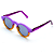 Óculos de Sol Gustavo Eyewear G29 5 nas cores violeta e caramelo. Hastes violeta e lentes cinza degradê. - Imagem 3
