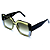 Óculos de Sol Gustavo Eyewear G59 1 em tons de verde e prata, hastes pretas e lentes cinza. Novidades - Imagem 3