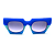 Óculos de Sol Gustavo Eyewear G137 5 em tons de azul e lentes cinza degrade. Novidades - Imagem 1