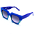 Óculos de Sol Gustavo Eyewear G137 5 em tons de azul e lentes cinza degrade. Novidades - Imagem 3
