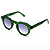 Óculos de Sol Gustavo Eyewear G66 1 verde e lentes cinza. Modelo unisex. - Imagem 3