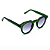 Óculos de Sol Gustavo Eyewear G66 1 verde e lentes cinza. Modelo unisex. - Imagem 2