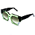 Óculos de Sol Gustavo Eyewear G137 2 em tons de verde e prata, lentes cinza degrade. Novidades - Imagem 3