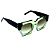 Óculos de Sol Gustavo Eyewear G137 2 em tons de verde e prata, lentes cinza degrade. Novidades - Imagem 2