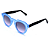 Óculos de Sol Gustavo Eyewear G66 2 azul com hastes pretas e lentes cinza degrade. Modelo unisex - Imagem 3