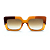 Óculos de Sol Gustavo Eyewear G59 4 âmbar, doce de leite e marrom. Hastes marrom e lentes marrom degrade. Novidades - Imagem 1