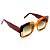 Óculos de Sol Gustavo Eyewear G59 4 âmbar, doce de leite e marrom. Hastes marrom e lentes marrom degrade. Novidades - Imagem 2