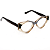 Óculos de Grau Gustavo Eyewear G161 5 nas âmbar, prata e preto. Hastes pretas. Geométricos - Imagem 2