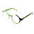 Óculos de Grau Gustavo Eyewear G163 2 em cristal, verde e preto. Hastes verdes. Redondos - Imagem 3