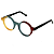 Óculos de Grau Gustavo Eyewear G163 1 em amarelo, verde e vermelho. Hastes pretas. Redondos - Imagem 3