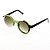 Óculos de Sol Gustavo Eyewear G162 4 em branco, preto e verde. Hastes pretas e lentes cinza. Com fios de nylon. Redondos - Imagem 3