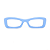 Óculos de Grau Gustavo Eyewear G34 4 azul com hastes pretas. - Imagem 1