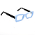 Óculos de Grau Gustavo Eyewear G34 4 azul com hastes pretas. - Imagem 2