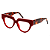 Óculos de Grau Gustavo Eyewear G40 4 em vinho opaco e hastes Animal Print. - Imagem 3
