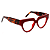 Óculos de Grau Gustavo Eyewear G40 4 em vinho opaco e hastes Animal Print. - Imagem 2