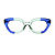 Óculos de Grau Gustavo Eyewear G70 3 em tons de azul. - Imagem 1