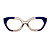 Óculos de Grau Gustavo Eyewear G70 7 em azul e âmbar. Hastes azuis. - Imagem 1