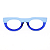 Óculos de Grau Gustavo Eyewear G120 1 em tons de azul e hastes pretas. - Imagem 1
