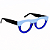 Óculos de Grau Gustavo Eyewear G120 1 em tons de azul e hastes pretas. - Imagem 2