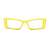 Óculos de Grau Gustavo Eyewear G35 1 amarelo com hastes pretas. - Imagem 1