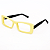 Óculos de Grau Gustavo Eyewear G35 1 amarelo com hastes pretas. - Imagem 3
