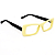 Óculos de Grau Gustavo Eyewear G35 1 amarelo com hastes pretas. - Imagem 2