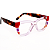 Óculos de Grau Gustavo Eyewear G73 2 Lilás, vermelho e violeta. Hastes em Animal Print - Imagem 2