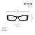 Óculos de Grau Gustavo Eyewear G35 2 em acqua e preto. Hastes pretas. - Imagem 4