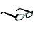 Óculos de Grau Gustavo Eyewear G35 2 em acqua e preto. Hastes pretas. - Imagem 2